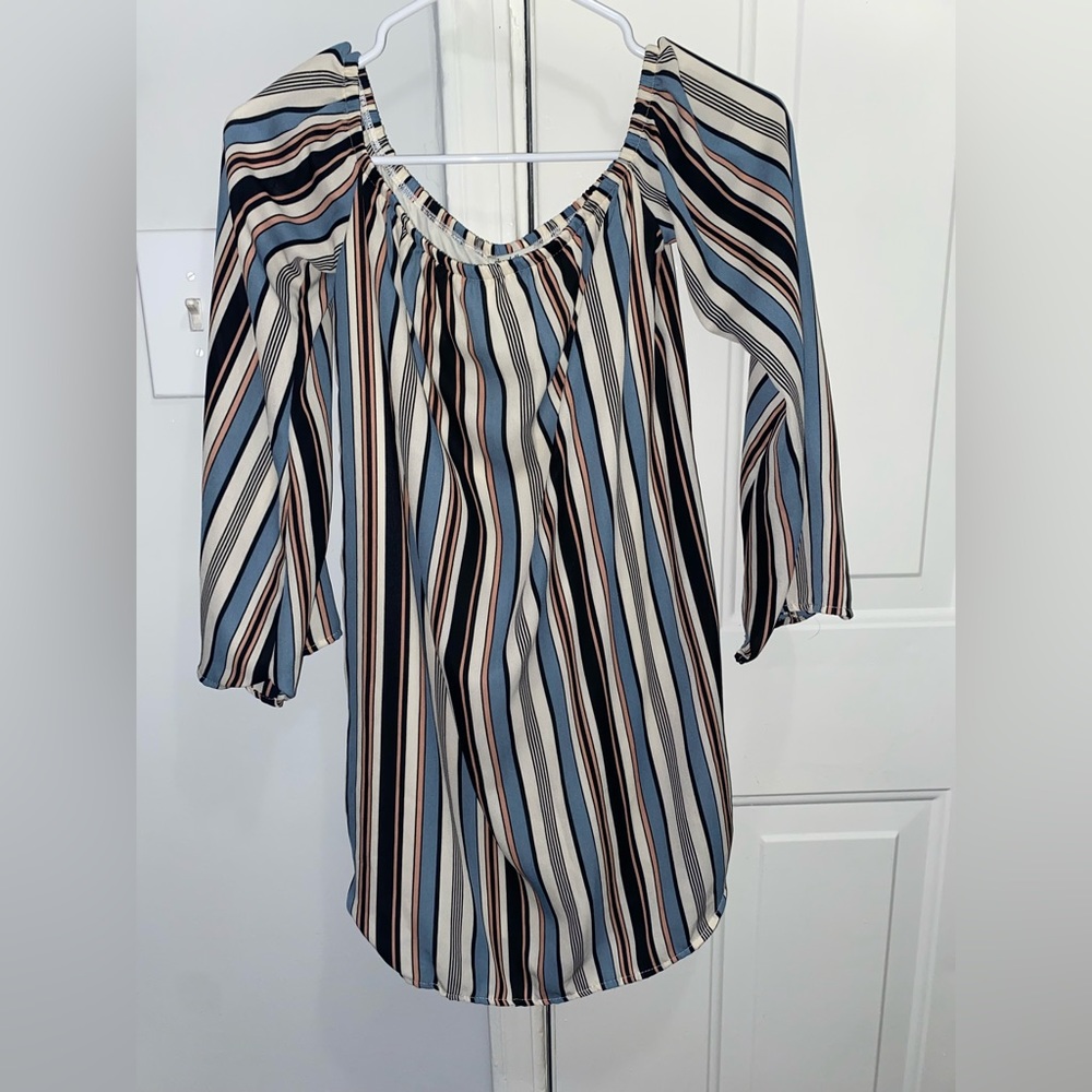 Multi colored Charlotte Russe off the shoulder dress
